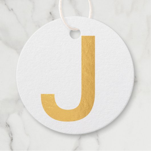 Étiquette-cadeau Monogramme ajouter le nom lettre alphabet simple m (Devant)
