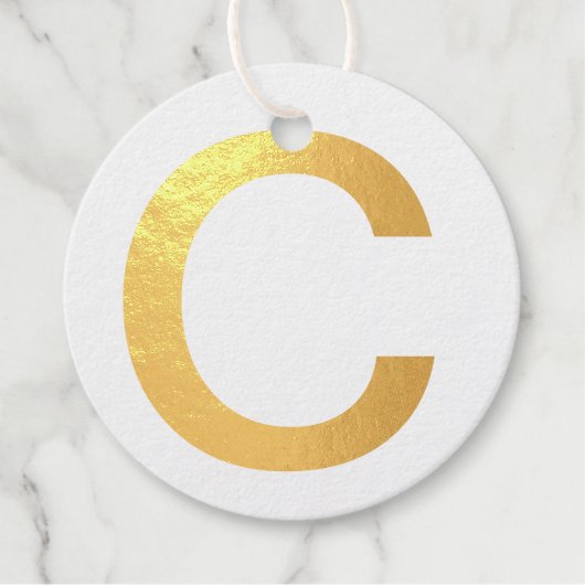 Étiquette-cadeau Monogramme ajouter le nom lettre alphabet simple m (Devant)