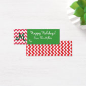 Étiquette cadeau monogramme avec Chevron (Bureau)