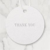 Étiquette-cadeau Monogramme de mariage à initiales botaniques (Dos)
