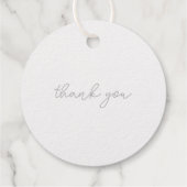 Étiquette-cadeau Monogramme de mariage à initiales botaniques éléga (Dos)