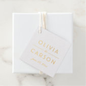 Étiquette-cadeau Monogramme de Mariage minimal chic (Avec boite)