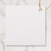 Étiquette-cadeau Monogramme encadré en fibre (Dos)