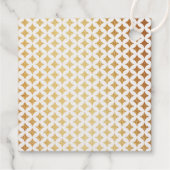 Étiquette-cadeau Monogramme Lecture Carte Mariage Or (Dos)