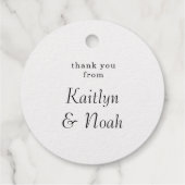 Étiquette-cadeau Monogramme Mariage de charme (Dos)