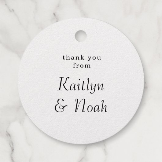 Étiquette-cadeau Monogramme Mariage de charme (Dos)