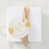 Étiquette-cadeau Monstera Tropical Leaf Frontière VRAI FOIL Round (Avec boite)