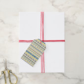 Étiquette Cadeau Motif Africain (Avec de la ficelle)