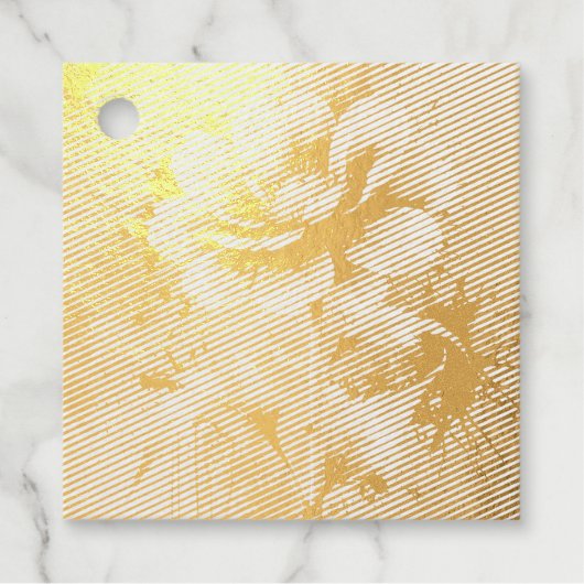 Étiquette-cadeau Motif aquarelle fleur bleue (Devant)