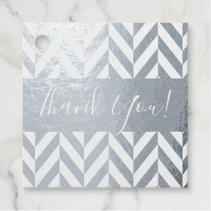 Étiquette-cadeau Motif Chevron ZigZag Personnalisé Merci