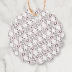 Étiquette-cadeau Motif du coeur argenté "Merci" écrit à la main