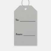 étiquette cadeau motif géométrique en bois gris (Dos)