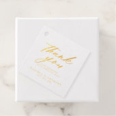 Étiquette-cadeau Mots-clés Foil Favoriser Mariage Merci de script m (Avec boite)