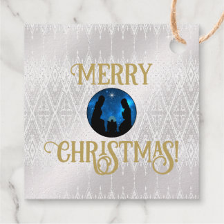 Étiquette-cadeau Nativité