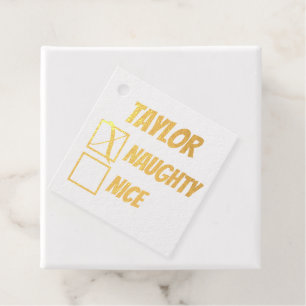 Étiquette-cadeau Naughty personnalisé ou Nice Noël