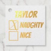 Étiquette-cadeau Naughty personnalisé ou Nice Noël (Devant)