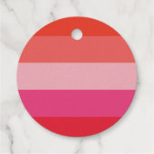 Étiquette-cadeau Noël Cheer Rouge Stripes Vacances huile (Dos)