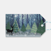 Étiquette cadeau Noël dans le design forestier (Devant (Horizontal))