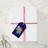 ÉTIQUETTE CADEAU NOËL ÉLÉPHANT ET SOURIS (Avec de la ficelle)