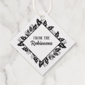 Étiquette-cadeau Noël Holly Berry Tree (Dos)