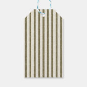Étiquette cadeau Noël rayures vertes vintage simpl (Dos)