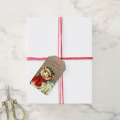 ÉTIQUETTE CADEAU NOËL RÉTRO AGNEAU (Avec de la ficelle)