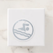 Étiquette-cadeau Nom de l'équipe de natation ou texte Personnalisé (Avec boite)