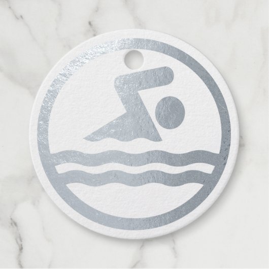 Étiquette-cadeau Nom de l'équipe de natation ou texte Personnalisé (Devant)