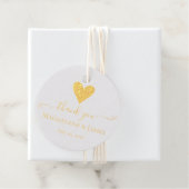 Étiquette-cadeau Noms cardiaques simples et élégants Merci (Avec boite)