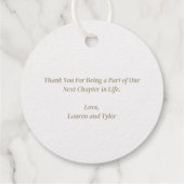 Étiquette-cadeau Noms Élégants Invitations Monographiées De Mariage (Dos)