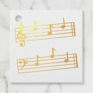 ÉTIQUETTE-CADEAU NOTES MUSICALES PAPA BASS TREBASS CLEF STAVES PÈRE