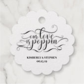 Étiquette-cadeau Notre Amour Est Poppin Mariage (Dos)