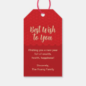 Étiquette cadeau Nouvel An lunaire chinois (Dos)