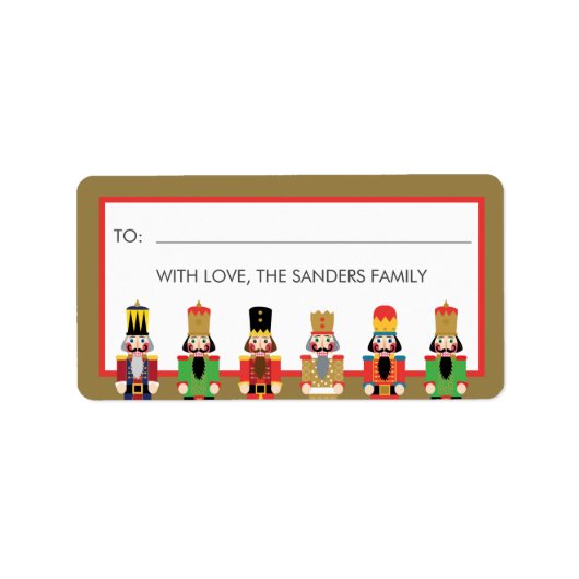 ÉTIQUETTE CADEAU NUTCRACKER DE NOËL (Devant)