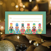 ÉTIQUETTE CADEAU NUTCRACKER DE NOËL DE COULEUR D'EAU