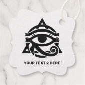 Étiquette-cadeau OEil de texte personnalisé (Dos)