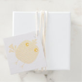 Étiquette-cadeau Oiseau vert (Avec boite)