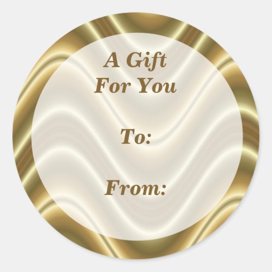 étiquette cadeau or (Devant)