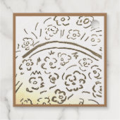 Étiquette-cadeau Panier d'or avec poignée (Dos)