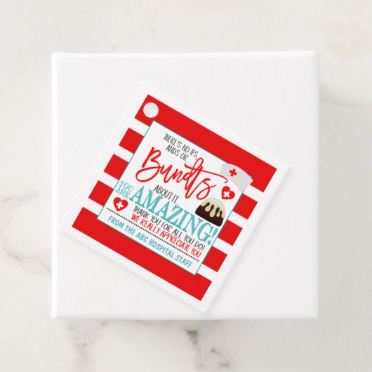 Étiquette cadeau panier panier (En situation)