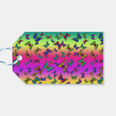 Étiquette cadeau papillon avec nom (Dos Horizontal)
