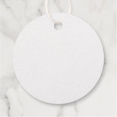 Étiquette-cadeau Peace Love Joy Elegant Christmas Circle Argent (Dos)