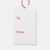 ÉTIQUETTE CADEAU PEINTE AVEC LAPINS ET FLEURS (Dos)