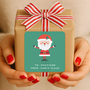Étiquette Cadeau Père Noël   Autocollant Cadeau de