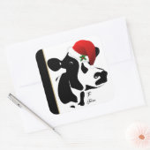 Étiquette cadeau Père Noël Cow (Enveloppe)