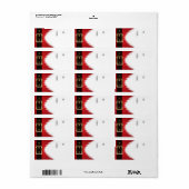 Étiquette cadeau Père Noël Étiquette (Feuille entière)