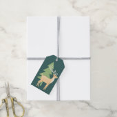 Étiquette cadeau père Noël Reindeer (Avec de la ficelle)