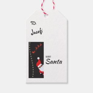 Étiquette cadeau Père Noël secrète