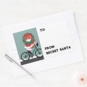 Étiquette cadeau Père Noël secrète Sticker rectang (Enveloppe)