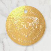 Étiquette-cadeau Personnalisé 1er, 8e, 50e, Coeur d'anniversaire Ma (Devant)